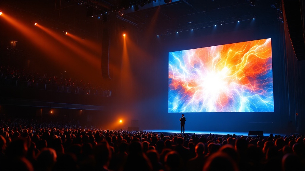 Church LED worship screen during a Seattle congregation service