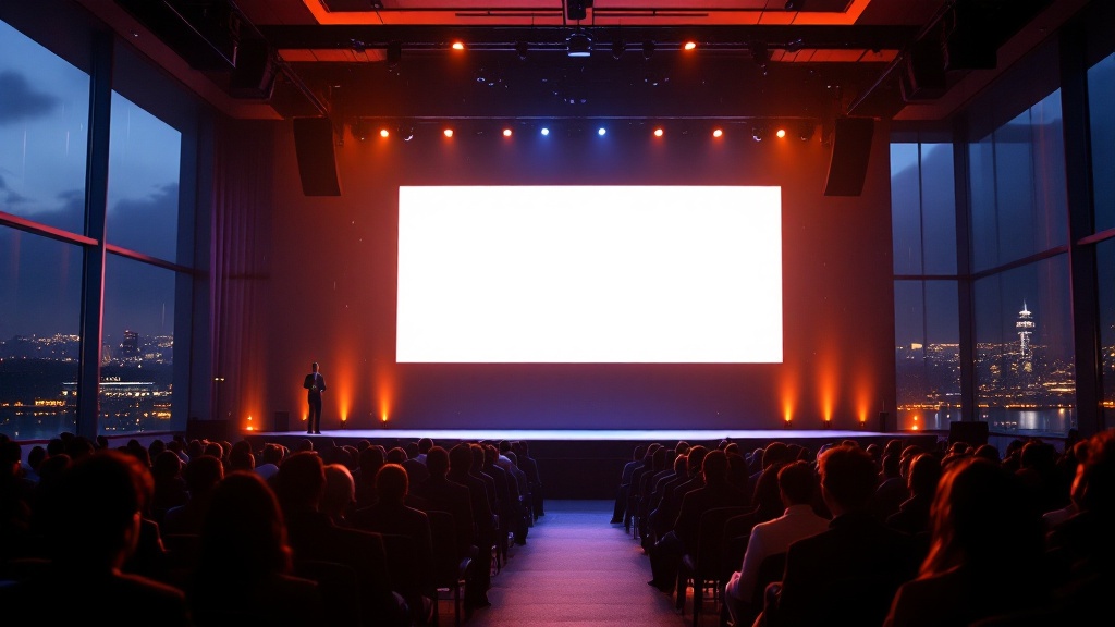 LED video wall at a Seattle corporate conference