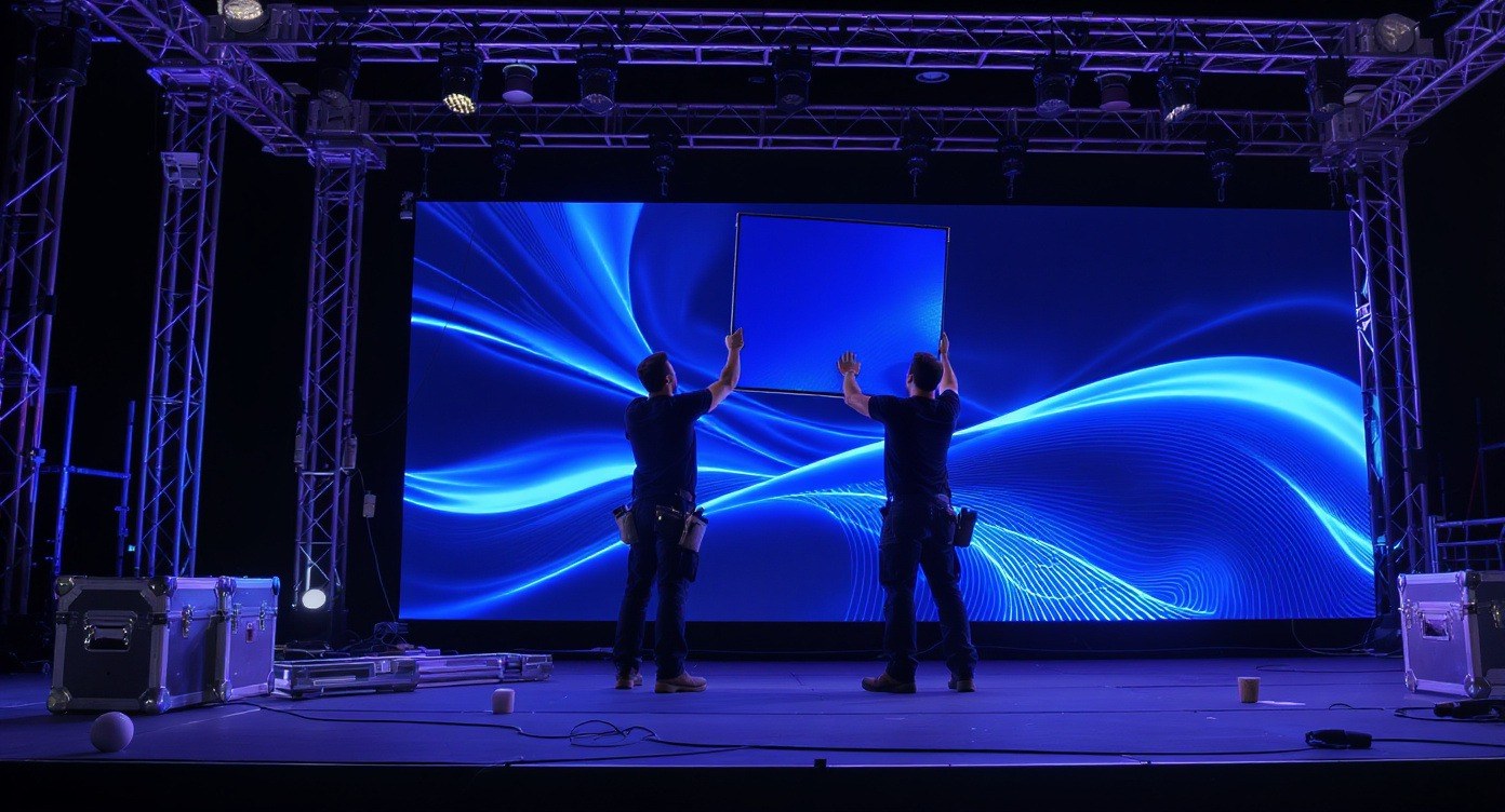 School auditorium LED screen in Seattle