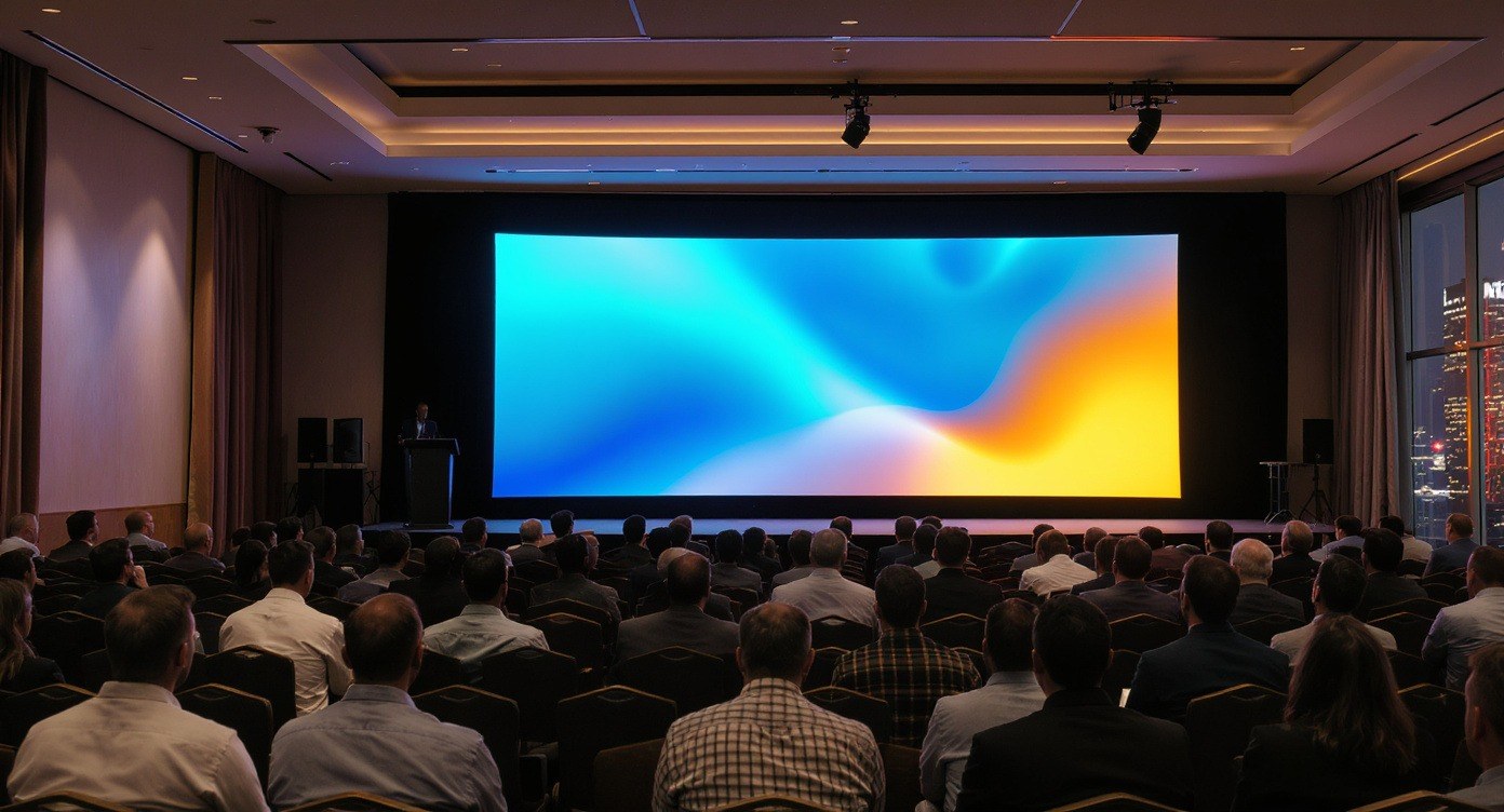 LED video wall at a Seattle corporate conference